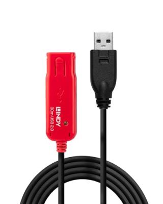 Lindy - C&acirc;ble usb usb 2.0 usb-a m&acirc;le, usb-a femelle 30.00 m noir, rouge 42923 S214172
