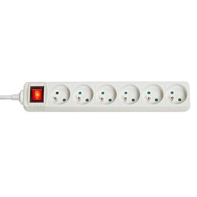 LINDY Multiprise 6 prises + interrupteur 1.40m (blanc) 4002888731263