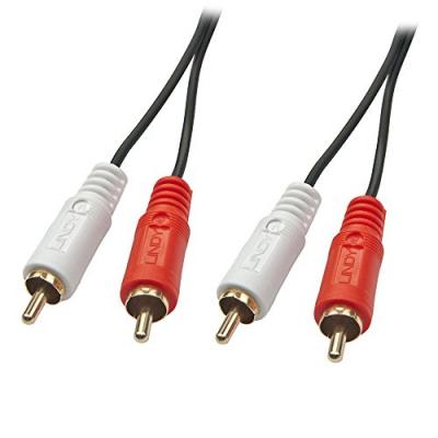 LINDY C&acirc;ble Audio Premium 2X RCA m&acirc;le vers 2X RCA m&acirc;le, 5m