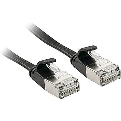 Lindy U/ftp Flat Cat6a Network Cable 2 M Argent&eacute;