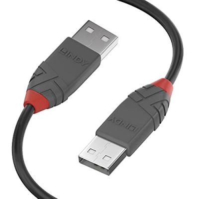 LINDY  C&acirc;ble USB 2.0 type A/A, Anthra Line, 5m - Neuf