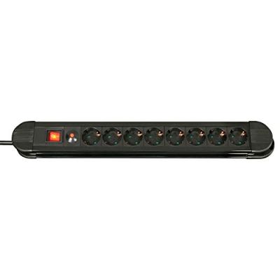 LINDY  73104 Power Strip 8 Outlets With Switch Argent&eacute;