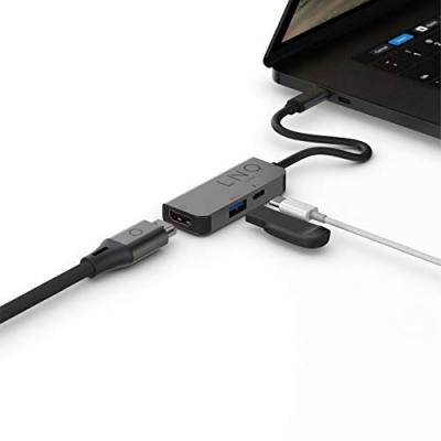 TELCO ACCESSORIES Linq Usb C 3 In 1 Lq48000 Hub Argent&eacute;