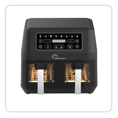 LITTLE BALANCE Friteuse Di&eacute;t&eacute;tique - - 8765 - Crousty Light Duo - 9 L - 2460 W - 9 Programmes - Noir
