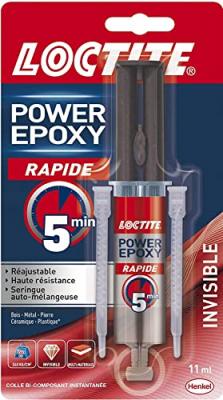 LOCTITE Colle power epoxy invisible rapide 5Mn tous mat&acute;riaux 11ML 