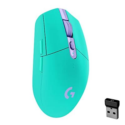GENERIQUE G G305 - Souris - optique - 6 boutons - sans fil - LIGHTSPEED - r&eacute;cepteur sans fil USB - menthe
