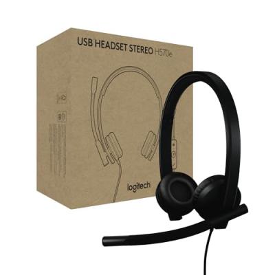 LOGITECH Micro-casque  H570e (MS Teams) St&eacute;r&eacute;o, Noir - USB