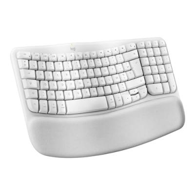 LOGITECH  Clavier ergonomique sans fil Azerty  Wave Keys pour Mac Bluetooth Blanc