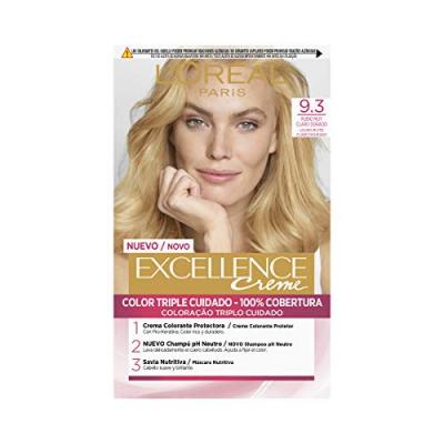 L OREAL L'Or&eacute;al Set Excellence Creme Hair Color 93-Light Golden Light Blonde