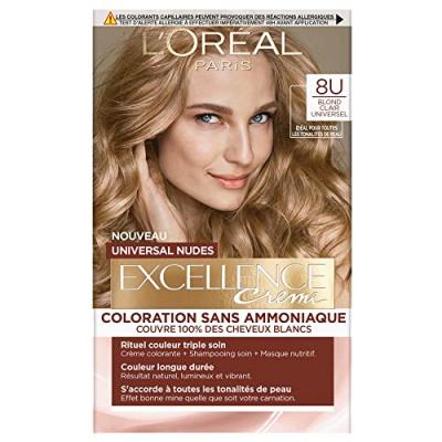 L OREAL PARIS Coloration Cheveux Universal Nudes 8 Blond Clair Excellence - La Bo&icirc;te