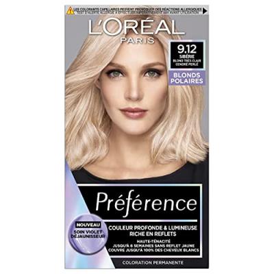 L OREAL PARIS Pr&eacute;f&eacute;rence Blonds Polaires -   Serbie Blond Tr&egrave;s Clair Cendr&eacute; Perle - L'Or&eacute;al Paris
