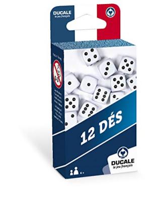 CARTAMUNDI Ducale, le jeu fran&ccedil;ais- Lot de 12 18mm d&eacute;s-Jeu de Voyage, 130010723