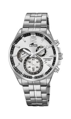LOTUS  Montre pour Homme 10136/1 Chrono Bo&icirc;tier en Acier Inoxydable Gris Bracelet en Acier Inoxydable Gris