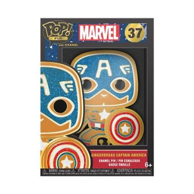 FUNKO Figurine  Pop! Pins - Marvel - Gingerbread Captain America