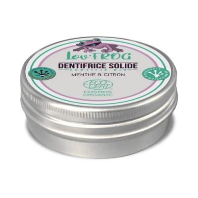 LOV FROG Dentifrice solide fraicheur protection menthe et citron Lov'Frog