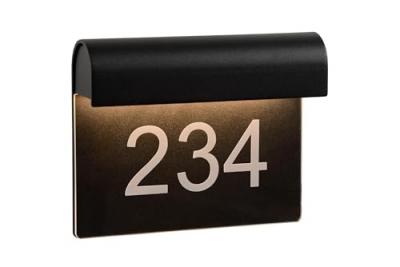 LUCIDE  Applique pour num&eacute;ro de porte LED Thesi, noire