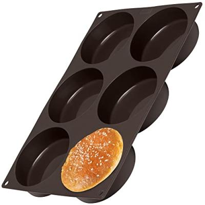 LURCH  Lot de 6 moules a burger - 33 x 22 cm - Marron