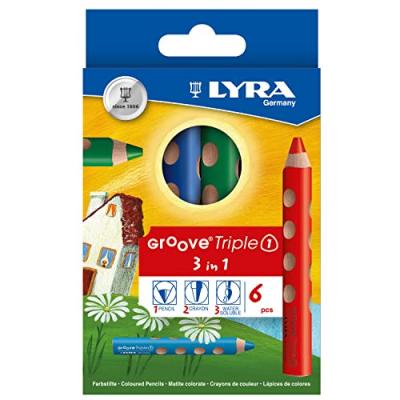 GIOTTO Crayons de couleur enfant triangulaires set de 6