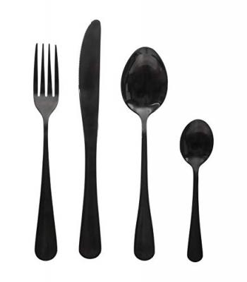 SECRET DE GOURMET  Shadow Cutlery 16 Pieces Noir
