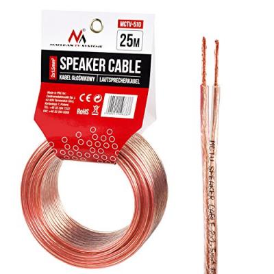 MACLEAN C&acirc;ble haut-parleur  MCTV-510 2 * 1.5mm2 / 48 * PVC 25m