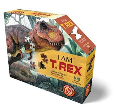  Madd-884014 Shape Puzzle Junior T-Rex 100 pi&egrave;ces, 884014, Multicolore