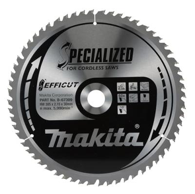 Makita B-67256 B-67256-Disco TCT 305x60t Madera efficut, Noir, Size