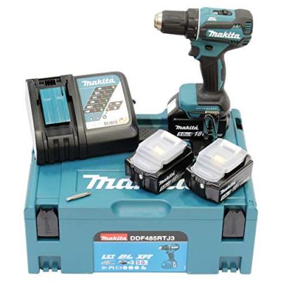 MAKITA Ddf485rtj3 sans fil 18 volts lithium-ion 1900 tr/min bleu