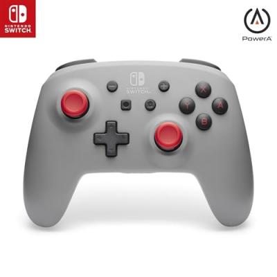 POWERA Manette sans fil &agrave; piles  Retro Grey with Motion pour Nintendo Switch Gris Rouge et Noir 