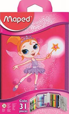 MAPED  Trousse Scolaire Garnie 31 Pi&egrave;ces Fairy