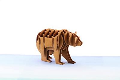 GRAINE CREATIVE ON A TOUS DU TALENT Maquette d'ours en carton 13 x 8,5 x 6 cm