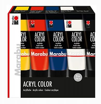 MARABU  couleur acrylique acrylcolor, kit de d&eacute;marrage, 120100087