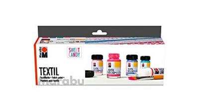 MARABU  Pochoir Motif Sweet Candy Textil Set