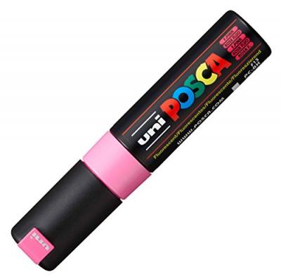 UNI BALL UNI-BALL Marqueur Pte large biseaut&eacute;e POSCA PC8K 8mm Rose Fluo