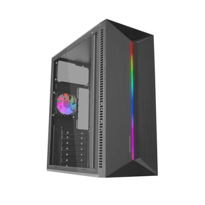 MARS GAMING Bo&icirc;tier PC  Mc-Blaze ATX avec ventilateur 80 mm et bande LED RGB avant noire