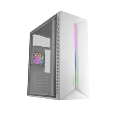 MARS GAMING Bo&icirc;tier PC  Mc-Blaze ATX avec ventilateur 80 mm et bande LED RGB avant blanche