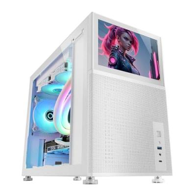 MARS GAMING  MC-LCD Mini Tower Noir, Blanc - Neuf