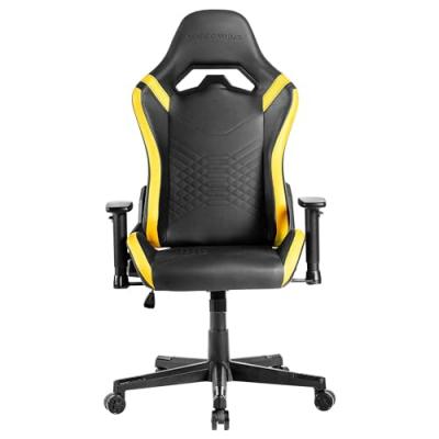 MARS GAMING Chaise Gaming Leather PU MGC-PRO, Accoudoirs 2D, Dossier Inclinable, Jaune 