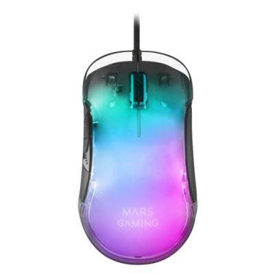 MARS GAMING Souris  MMGLOW Avec Fil USB 12800DPI 2 Boutons RGB Noir