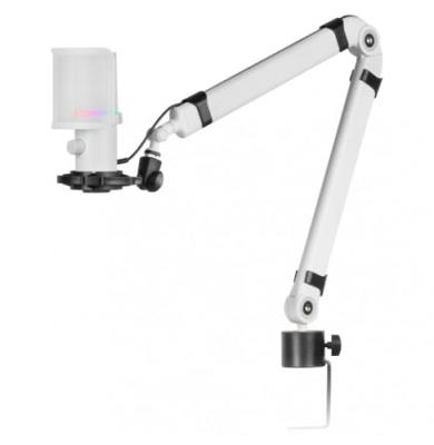 MARS GAMING Microphone  MMIC-XT RGB avec Bras de Montage (Blanc)