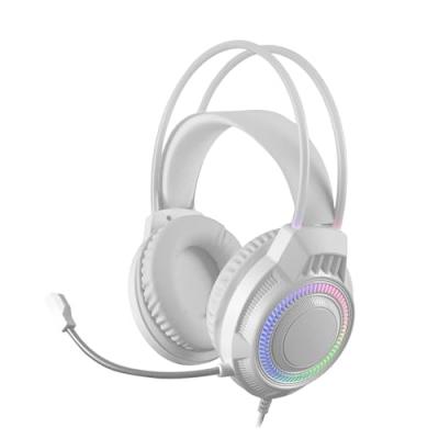 MARS GAMING  MH124 Casque de jeu FRGB Microphone flexible Multiplateforme Contr&ocirc;le du volume Blanc