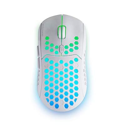 MARS GAMING Souris Gaming Sans Fil MMW3 Blanc RGB Flow Ultral&eacute;g&egrave;re 79g 3200DPI