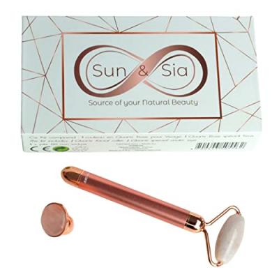 SUN&SIA Masseur Visage Electrique Quartz Rose - 