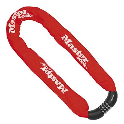 MASTER LOCK Antivol Cha&icirc;ne Pour Velo &Agrave; Combinaison - Rouge