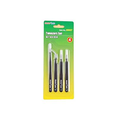  Master Tools 09957 &ndash; Accessoires de mod&eacute;lisme Tweezers, Set de Pinces, Gris