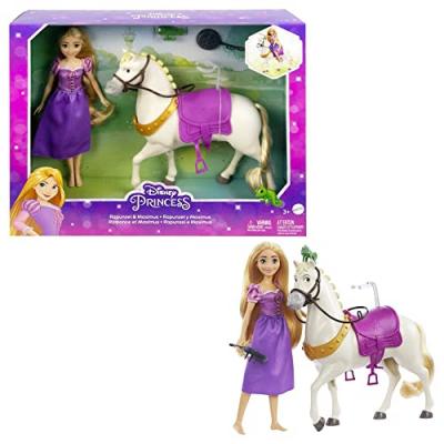 MATTEL Disney prinzessin rapunzel & maximus, spielfigur HLW23