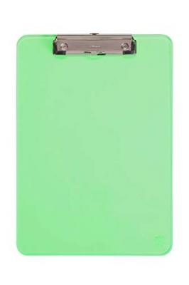 MAUL Porte-bloc A4 neon plastique avec pince arceau Vert Transparent
