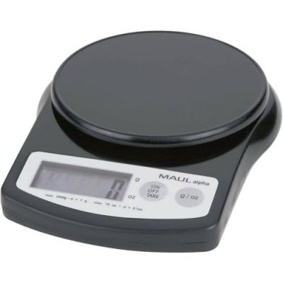MAUL  alpha p&egrave;se-lettres, capacit&eacute;: 2.000 g, noir, aliment&eacute; noir