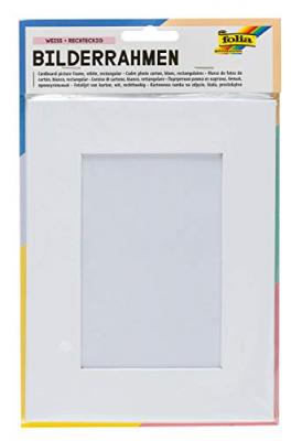 FOLIA PAPER Max Bringmann Kg 35187 Cadre Photo Folie Carton &Eacute;pais D&eacute;corer 16.6 x 21.6cm Plastique Blanc