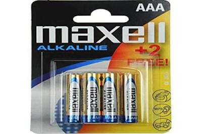 MAXELL Pile alcaline Micro LR03 aaa, 4 pi&egrave;ces + 2 gratuites (790240) - 