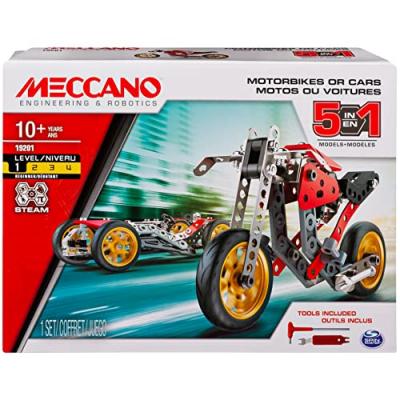MECCANO Voiture et moto - 5 mod&egrave;les